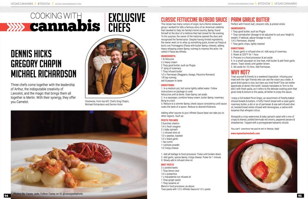 Article in Vegas Cannabis Magazine featuring Exclusive Chefs Photographed by Casey Jade Photo