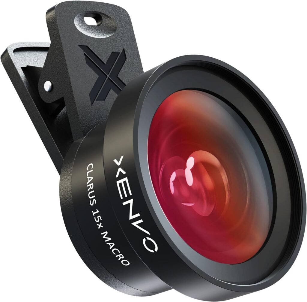 Clip on macro and wide angle lens  for smartphone product photography