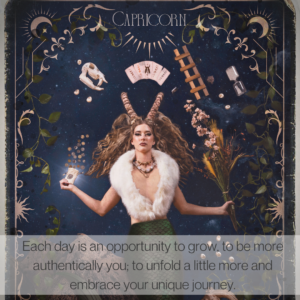 Tarot card portrait capricorn, embrace yourself